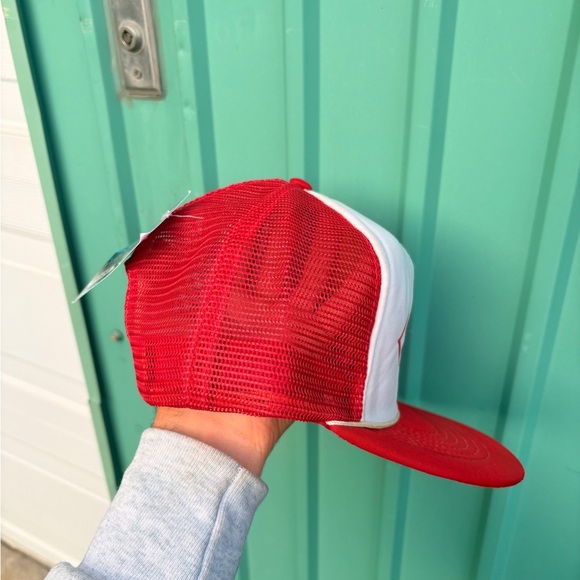 Vintage Hudson General Avistion Services trucker hat snapback red white - Picture 3 of 6